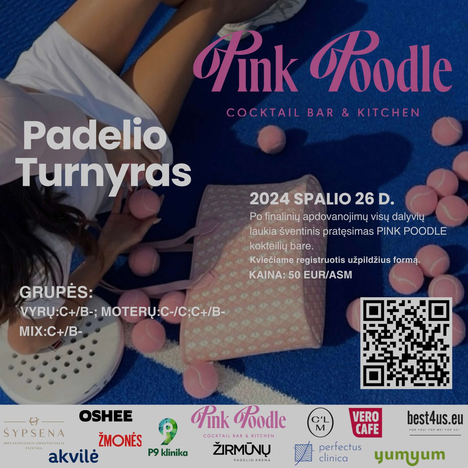 Pink Poodle padelio turnyras